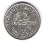 Singapur 20 Cents 1989 K-N Schön Nr.42