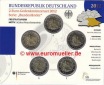 ...2 Euro Gedenkmünzenset 2012...Bayern...alle 5...bu.