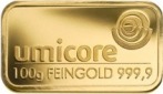 Goldbarren 100 Gramm Umicore oder Heraeus LBMA-Standard