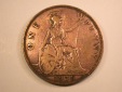 13008 England Grossbritanien  1 Penny große Kupfermünze von ...