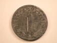 13009 3.Reich  1 Pfennig 1943 A in vz, zaponiert