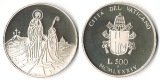       Vatikan  500 Lire  1984  FM-Frankfurt  Feingewicht: 9,18g  Silber  vorzüglic