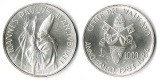       Vatikan  1000 Lire  1983-1984   FM-Frankfurt  Feingewicht: 12,19g  Silber  v