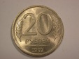 14002 UDSSR/Russland 20 Rubel 1992 in st  Orginalbilder!