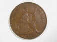 14004 Großbritannien One Penny 1939 in ss-vz/vz  Orginalbilder