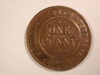 14004 Australien One Penny 1924 in sehr schön, geputzt  Orgin...