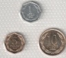 Chile 1 + 5 + 10 Pesos 2006 UNC in Folie