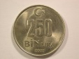 14008 Türkei  250 Bin Lira (250000) 2003 in vz-st/f.st  Orgin...