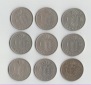Lot Belgien 1 Franc Münzen (g1324)