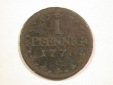 15106 Sachsen 1 Pfennig 1776 C  in ss  Orginalbilder