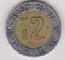 Mexiko 2 Peso 2007 C/Al-N-Bro Staatswappen,Rs.Wertangabe Schö...