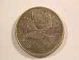 15112 Kanada 25 Cent 1968 Silber vz-st Elch  Orginalbilder