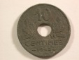 15011 Frankreich 10 Centimes 1942 in ss+  Orginalbilder