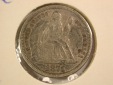 A103 USA  Dime 10 Cent 1875 in ss-vz/ss (VF-XF/VF) Orginalbilder
