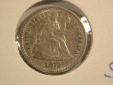 A103 USA  half Dime 5 Cent 1872 in ss+ (VF+) Orginalbilder