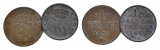 Altdeutschland, 2 Kleinmünzen (1855/1862)