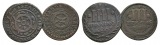 Altdeutschland, 2 Kleinmünzen (1739/1704)