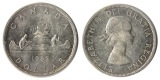 Kanada  1 Dollar  1962 FM-Frankfurt Feingewicht: 18,66g Silber...