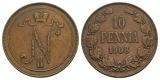 Finnland, 10 Penniä 1908