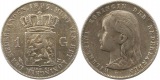 7203 Niederlande 1 Gulden 1897 Silber fast sehr schön