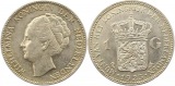 7205 Niederlande 1 Gulden 1923 Silber  vorzüglich