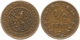 7229 Niederlande 1/2 Cent 1878  sehr schön