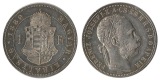 Ungarn  1 Forint  1889  FM-Frankfurt  Feingewicht: 11,11g Silb...