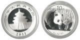China  10 Yuan (Panda) 2011  FM-Frankfurt  Feingewicht: 31,1g ...