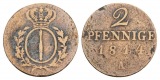Altdeutschland, 2 Pfennig 1814