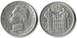 Monaco  5 Francs 1966  FM-FFM  Feingewicht: 10,02g  Silber  se...