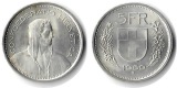 Schweiz  5 Franken  1969 B  FM-Frankfurt Feingewicht: 12.52g S...