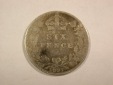 B08 Großbritannien Six Pence Victoria 1897 in f.ss  Originalb...