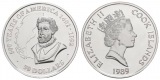 Cook Islands, 50 Dollars, 1989, AG; 30,91 g; Ø 39 mm