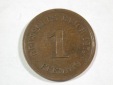 B41 KR 1 Pfennig 1874 D mit Lichtenrather Prägung   Originalb...