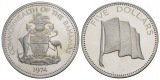Schifffahrtsmünze; Bahamas 5 Dollar 1974; AG, 42,65 g, Ø 45 mm