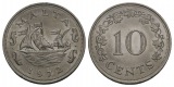 Schifffahrtsmünze; Malta 1972 10 Cents; Cu-Ni, 11,47 g, Ø 29 mm