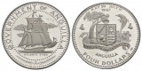 Schifffahrtsmünze, Anguilla, 4 Dollars 1970, Atlantic Star, A...