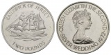 Schifffahrtsmünze; Jersey 1972; 2 Pounds; AG, 21,81 g, Ø 36 mm