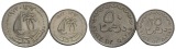 Schifffahrtsmünzen; Quatar, 2 Kleinmünzen; Cu-Ni