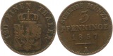 7457 Preußen 3  Pfennig 1857 A