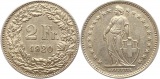 7501 Schweiz 2 Franken Silber 1920