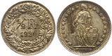 7507 Schweiz 1/2 Franken Silber 1920