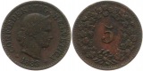 7516 Schweiz 5 Rappen 1883