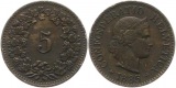 7517 Schweiz 5 Rappen 1885