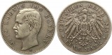 7592 Kaiserreich Bayern 5 Mark 1895 fast sehr schön