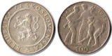 Tschechoslowakei  100 Kronen 1955  FM-FFM  Feingewicht: 21,6g ...