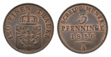Brandenburg-Preußen, 3 Pfennig 1856 A
