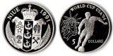Niue  5 Dollar  1991  FM-Frankfurt Feingewicht: 4,97g Silber  PP