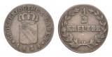 Baden-Durlach,, Cu 1/2 Kreuzer 1824