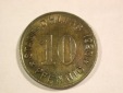 B16  Ohligs 10 Pfennig 1920 Eisen, herrliche Patina in f.ST  O...